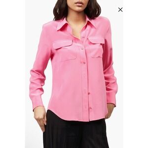Equipment Slim signature silk blouse size Small‎ Excellent condition Hot Pink